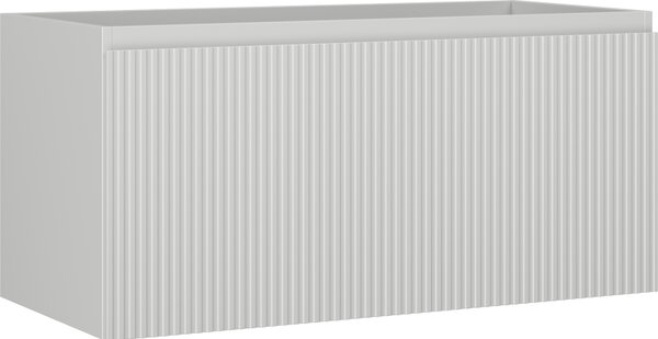 Mexen Rivel, mobilier baie 100 cm, 1 sertar, canelat, gri mat, 91A20-10047-1-BF62