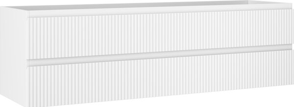 Mexen Rivel, mobilier baie 160 cm, 2 sertare, canelat, alb mat, 91A20-16047-2-BFF01