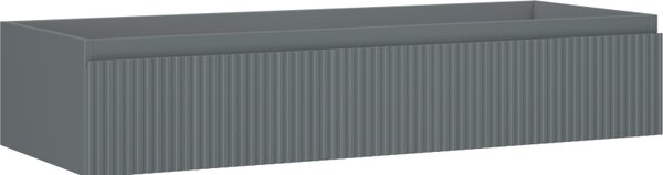Mexen Rivel, mobilier baie 120 cm, 1 sertar, canelat, grafit mat, 91A20-12023-1-BF66