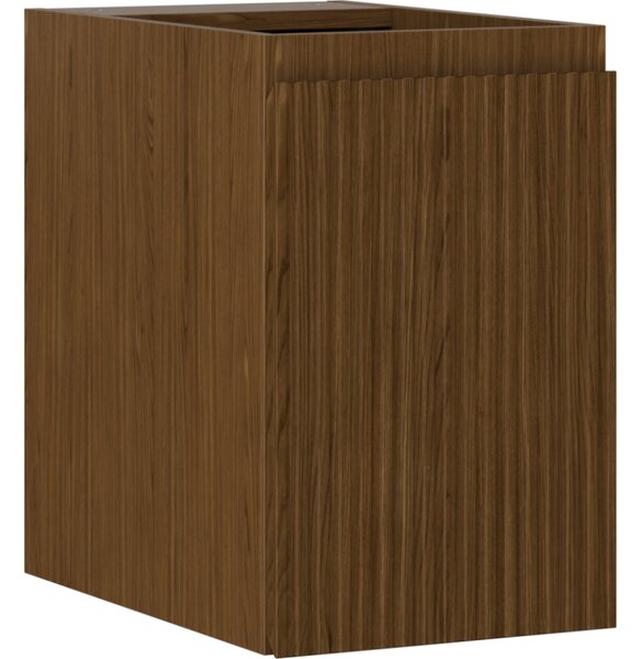 Mexen Rivel, mobilier baie 30 cm, 1 ușă, canelat, nuc, 91A21-03047-1-BF86