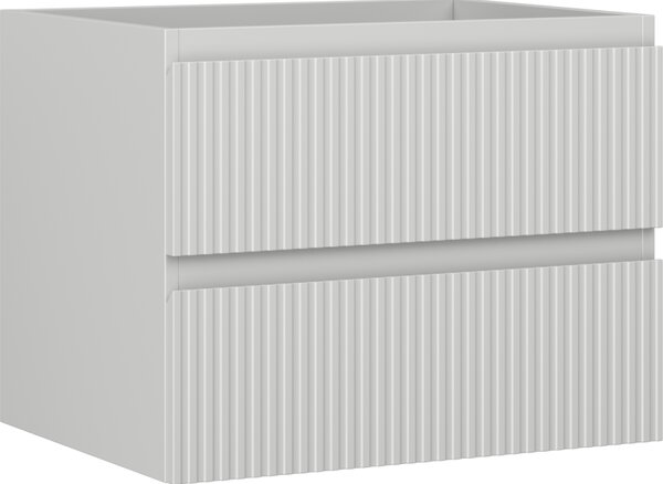 Mexen Rivel, mobilier baie 60 cm, 2 sertare, canelat, gri mat, 91A20-06047-2-BFF62