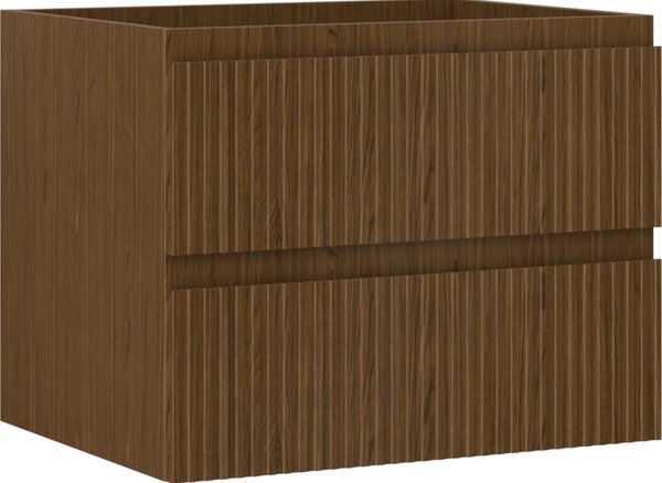 Mexen Rivel, mobilier baie 60 cm, 2 sertare, canelat, nuc, 91A20-06047-2-BFF86
