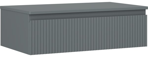 Mexen Rivel, mobilier de baie 80 cm cu blat, 1 sertar, canelat, grafit mat, 91A20-08023-1-BFC66