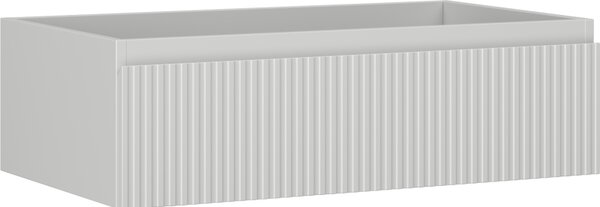 Mexen Rivel, mobilier baie 80 cm, 1 sertar, canelat, gri mat, 91A20-08023-1-BF62