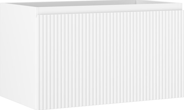 Mexen Rivel, mobilier baie 80 cm, 1 sertar, canelat, alb mat, 91A20-08047-1-BF01