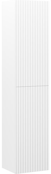 Mexen Rivel, piedestal pentru baie 35 cm, 2 uși, canelat, alb mat, 91A21-03016-2-BF01