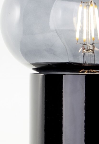 Lampă de masă Brilliant KNUT 1xE27/25W/230V negru/transparent