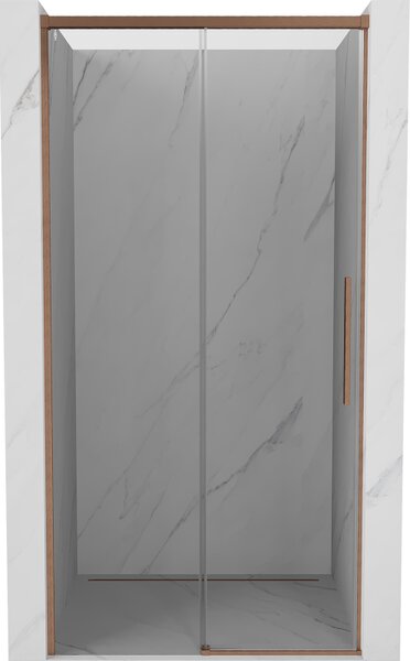 Mexen Rox, ușă glisantă de duș 130 cm, sticlă transparentă de 8 mm, profil mat cupru, 8C2-130-000-65-00