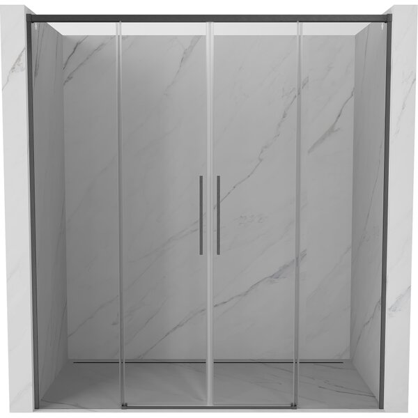 Mexen Rox, ușă glisantă de duș 170 cm, sticlă transparentă de 8 mm, profil grafit periat, 8C2-170-002-66-00