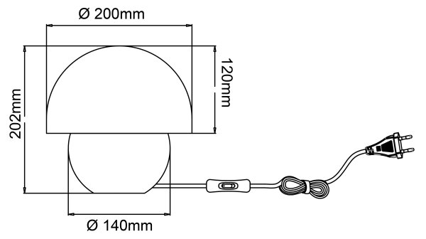 Lampă de masă Brilliant NALAM 1xE14/40W/230V gri/ash