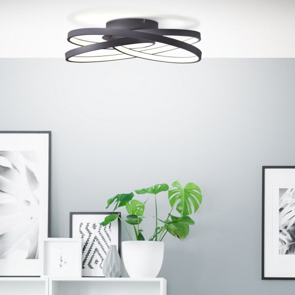 Plafonieră LED Brilliant LABYRINTH LED/40W/230V d. 39,5 cm negru