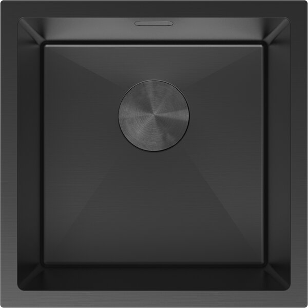 Chiuvetă Mexen Trixo, din oțel inoxidabil cu 1 compartiment, 440 x 440 mm, neagră, 6413441000-70