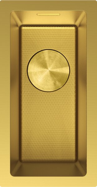 Chiuvetă Mexen Trixo, din oțel inoxidabil cu 1 cuvă, 230 x 440 mm, auriu periat, model fagure, 6411221000-55HC