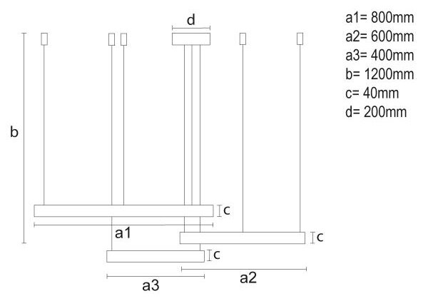 Lustră LED dimabilă pe cablu LED/125W/230V 3000-6500K + telecomandă