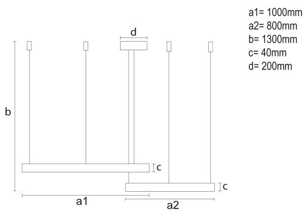 Lustră LED dimabilă pe cablu LED/128W/230V 3000-6500K + telecomandă