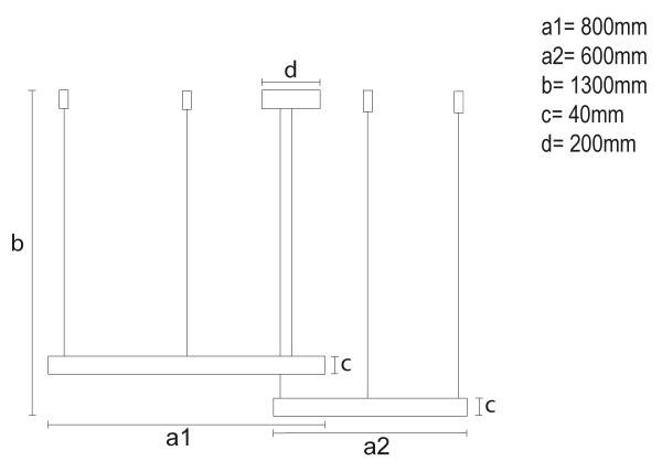 Lustră LED dimabilă pe cablu LED/100W/230V 3000-6500K + telecomandă