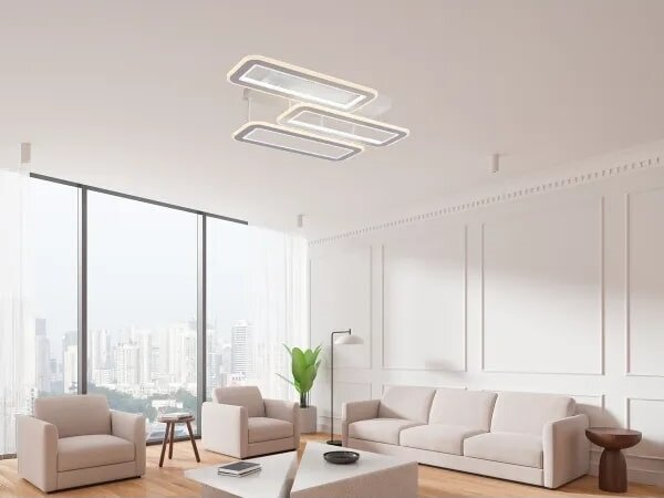 Lustră LED dimabilă aplicată LED/90W/230V 3000-6500K + telecomandă