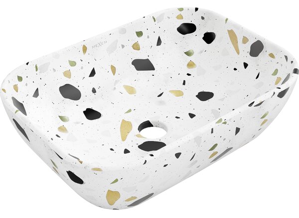 Mexen Rita, chiuveta blat 455x325x135 mm, model alb-terrazzo, 21084587