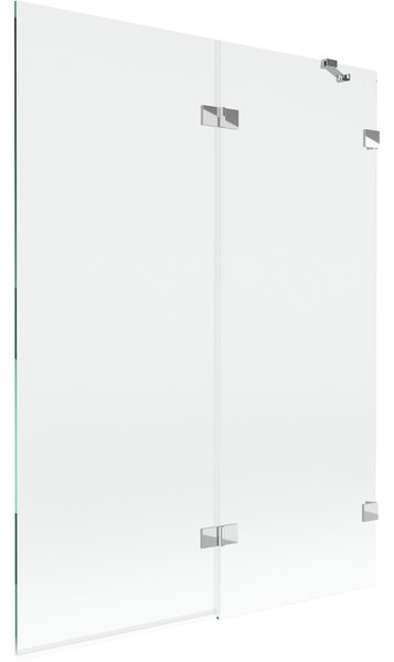 Mexen Lunar, paravan de cadă cu 2 aripi, dreapta, 130 x 150 cm, sticlă transparentă, crom, 897-130-100-01-00-P