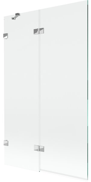 Mexen Lunar, paravan de cadă cu 2 aripi stânga 110 x 150 cm, sticlă transparentă, crom, 897-110-100-01-00-L