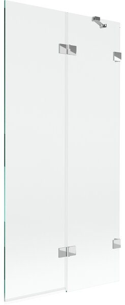 Mexen Lunar, paravan de cadă cu 2 aripi dreapta 90 x 150 cm, sticlă transparentă, crom, 897-090-100-01-00-P