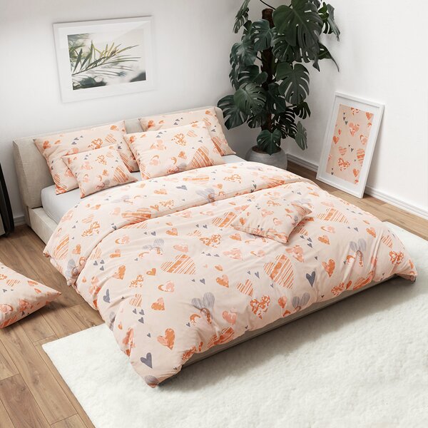 Lenjerie de pat din bumbac PAKRYNO bej Dimensiune lenjerie de pat: 70 x 90 cm | 140 x 200 cm