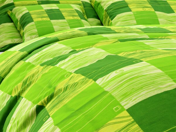 Lenjerie de pat bumbac SONKA verde Dimensiune lenjerie de pat: 70 x 90 cm | 140 x 200 cm