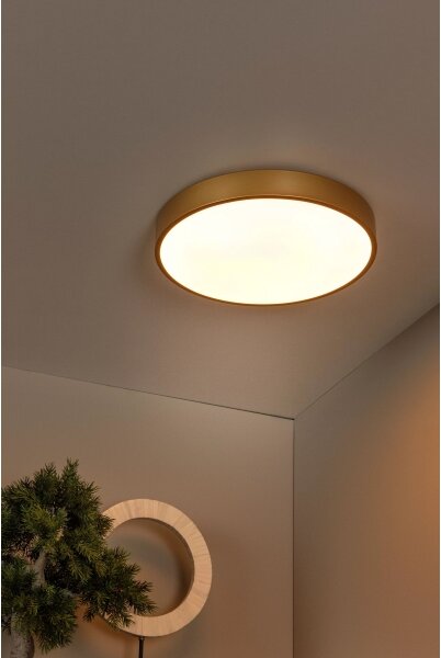 Plafonieră LED dimabilă Lucide 79185/40/02 UNAR LED/24W/230V d. 39,5 cm auriu