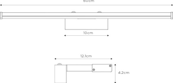 Aplică LED pentru oglindă de baie Lucide 79297/12/12 ONNO LED/11W/230V IP44