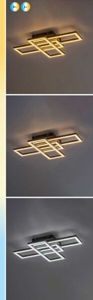 Rabalux 71394 - Plafonieră LED MERENI, dimabilă, 40W, 230V, 3000-6500K, cu telecomandă