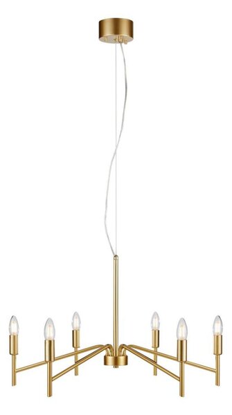 Lustră pe cablu MONARCH 6xE14/18W/230V aurie Markslöjd 108210