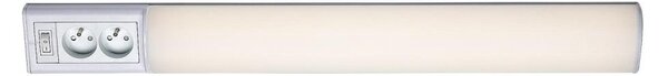 Corp de iluminat LED cu prize pentru corpuri de bucătărie Rabalux 78041 BATH 2E LED/15W/230V 4000K 70 cm alb