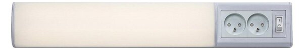 Corp de iluminat LED cu prize pentru corpuri de bucătărie Rabalux 78040 BATH 2E LED/10W/230V 4000K 50 cm alb