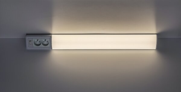 Corp de iluminat LED cu prize pentru corpuri de bucătărie Rabalux 78041 BATH 2E LED/15W/230V 4000K 70 cm alb