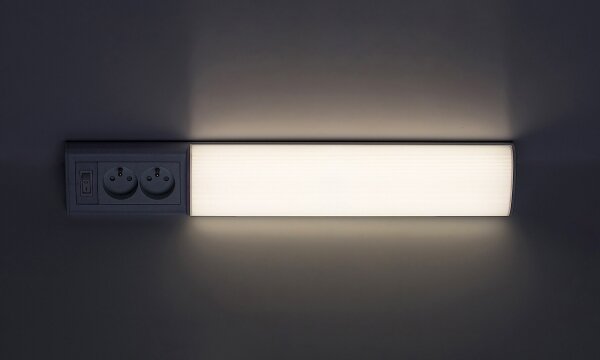 Corp de iluminat LED cu prize pentru corpuri de bucătărie Rabalux 78040 BATH 2E LED/10W/230V 4000K 50 cm alb