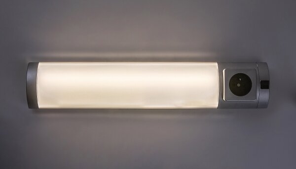 Corp de iluminat LED cu priză pentru corpuri de bucătărie Rabalux 78038 SOFT 2E LED/5W/230V 4000K 45 cm argintiu