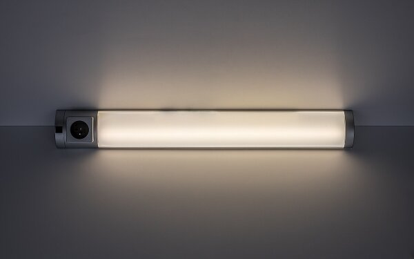Corp de iluminat LED cu priză pentru corpuri de bucătărie Rabalux 78039 SOFT 2E LED/8W/230V 4000K 68 cm argintiu