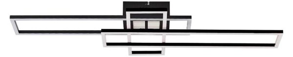 Plafonieră LED dimabilă Zuma Line MS243-BK LUMENZ LED/55W/230V 3000-6000K negru + telecomandă