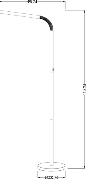 Lucide 36712/04/30 - Lampă LED de podea reglabilă GILLY LED/6W/230V 2700K