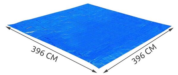 Covoras piscina, universal, izolare termica, 396x396 cm, albastru