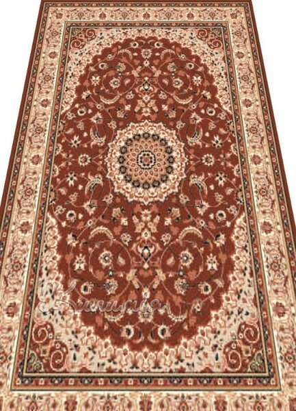 Covor Sufragerie, Model Lotos 545 200, Rosu Grena Dreptunghi, Rosu, 60x110