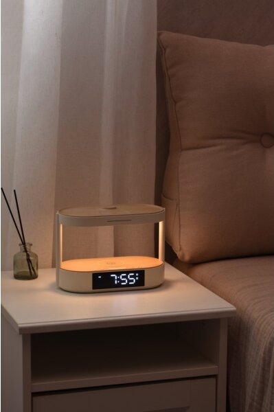 Immax NEO 09111L - Lampă de birou LED cu dimmer, ceas deșteptător și stație de încărcare TRIPLE DOCK LED/1,5W/5V