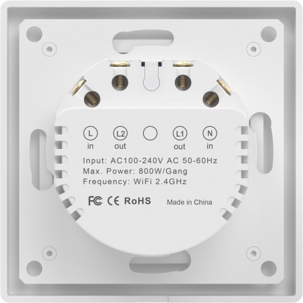 Immax NEO 07550L - Întrerupător SMART cu 2 butoane 230V