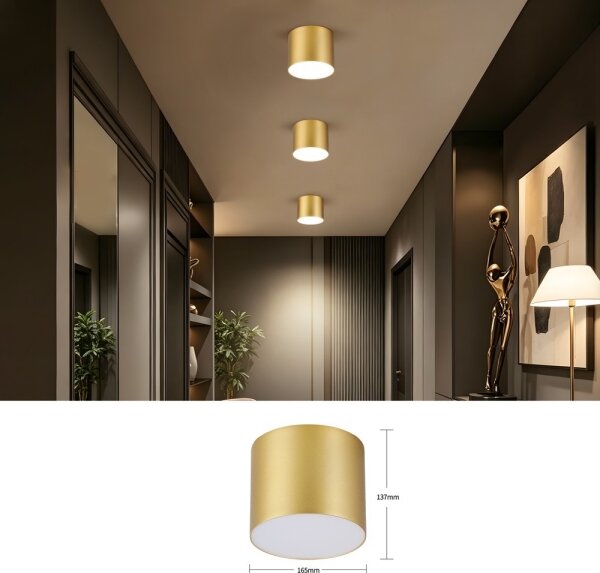 Immax NEO 07318L - Plafonieră LED dimabilă RONDATE 32W/230V 16,5 cm Wi-Fi Tuya aurie