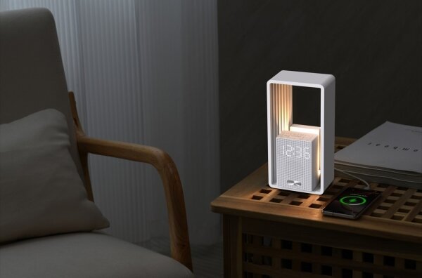 Immax NEO 09113L - Lampă de birou CALM cu LED, alarmă și încărcare, 3,5W/5V