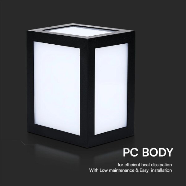 Aplică de perete pentru exterior cu LED/12W/230V 3000K IP65 neagră