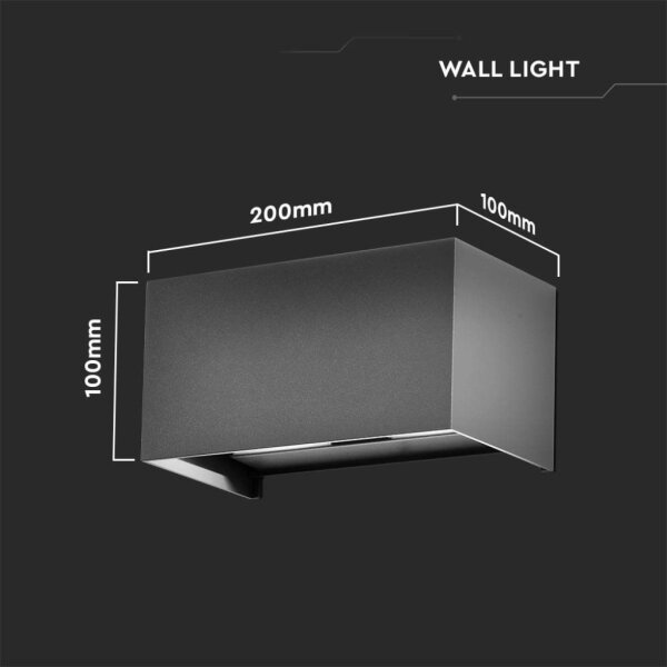 Aplică LED de perete pentru exterior, 24W, 230V, 3000K, IP65, antracit