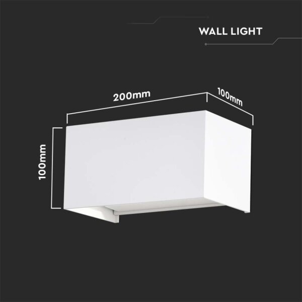 Aplica de perete LED pentru exterior LED/24W/230V 4000K IP65 albă