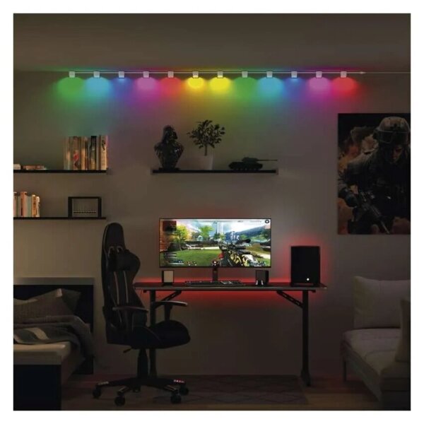 Instalație LED RGBIC+CCT decorativă GoSmart 4xLED/7W/230V 85 cm Wi-Fi Tuya