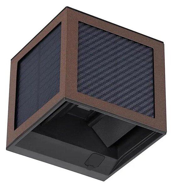 Lampă solară LED de perete cu senzor LED/9W/3,7V 3000/4000/6000K IP65 2600mAh maro